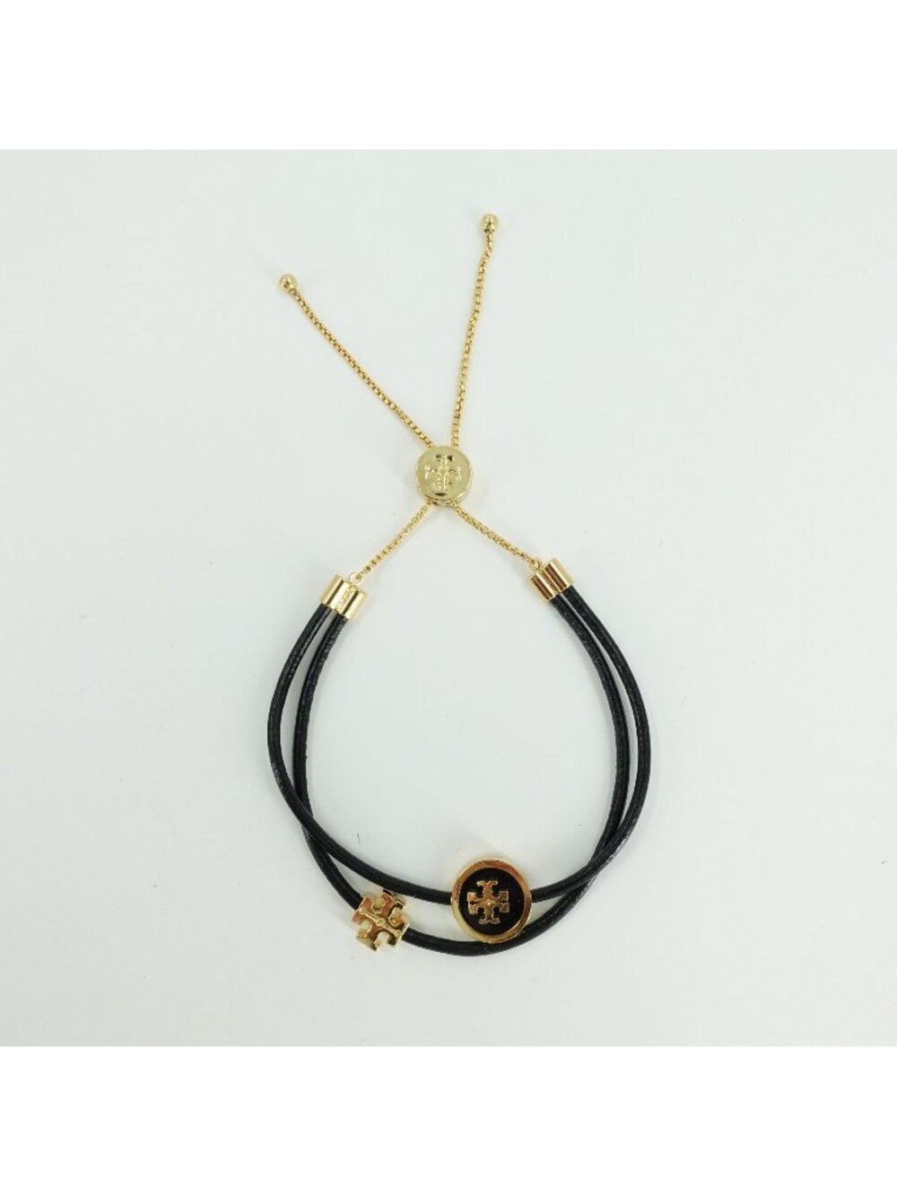 Tory Burch Kira Enamel Slider Bracelet Black OS